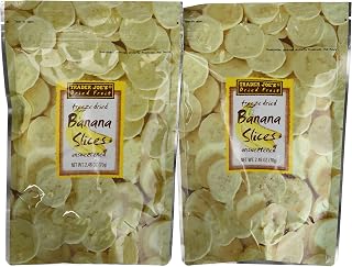Trader Joe's Freeze Dried Bananas 2 Pack - Crispy Healthy Camping Hiking Snack