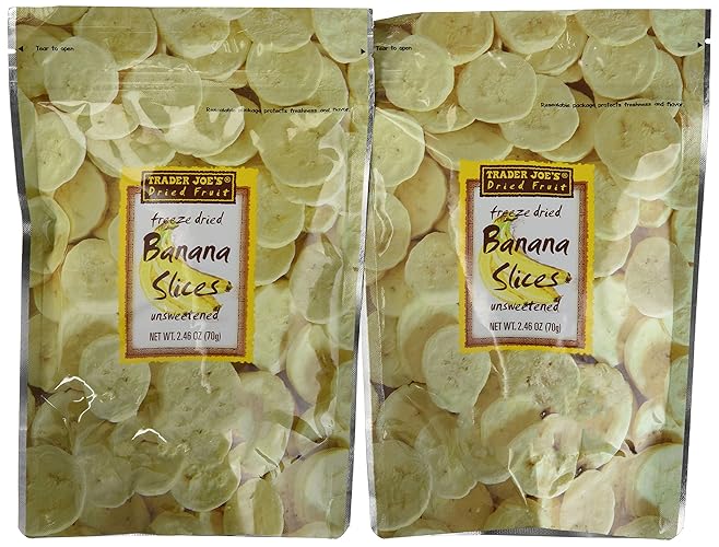 Trader Joe's Freeze Dried Bananas (2 Pack) - 2.46 Ounce (Pack of 2)