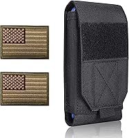 Vista 14 de Funda táctica negra Molle para teléfono celular, resistente al agua, para iPhone 11, 12, 13 Pro Max, Samsung S22, S21, S20, FE Note 20, A02S, menos