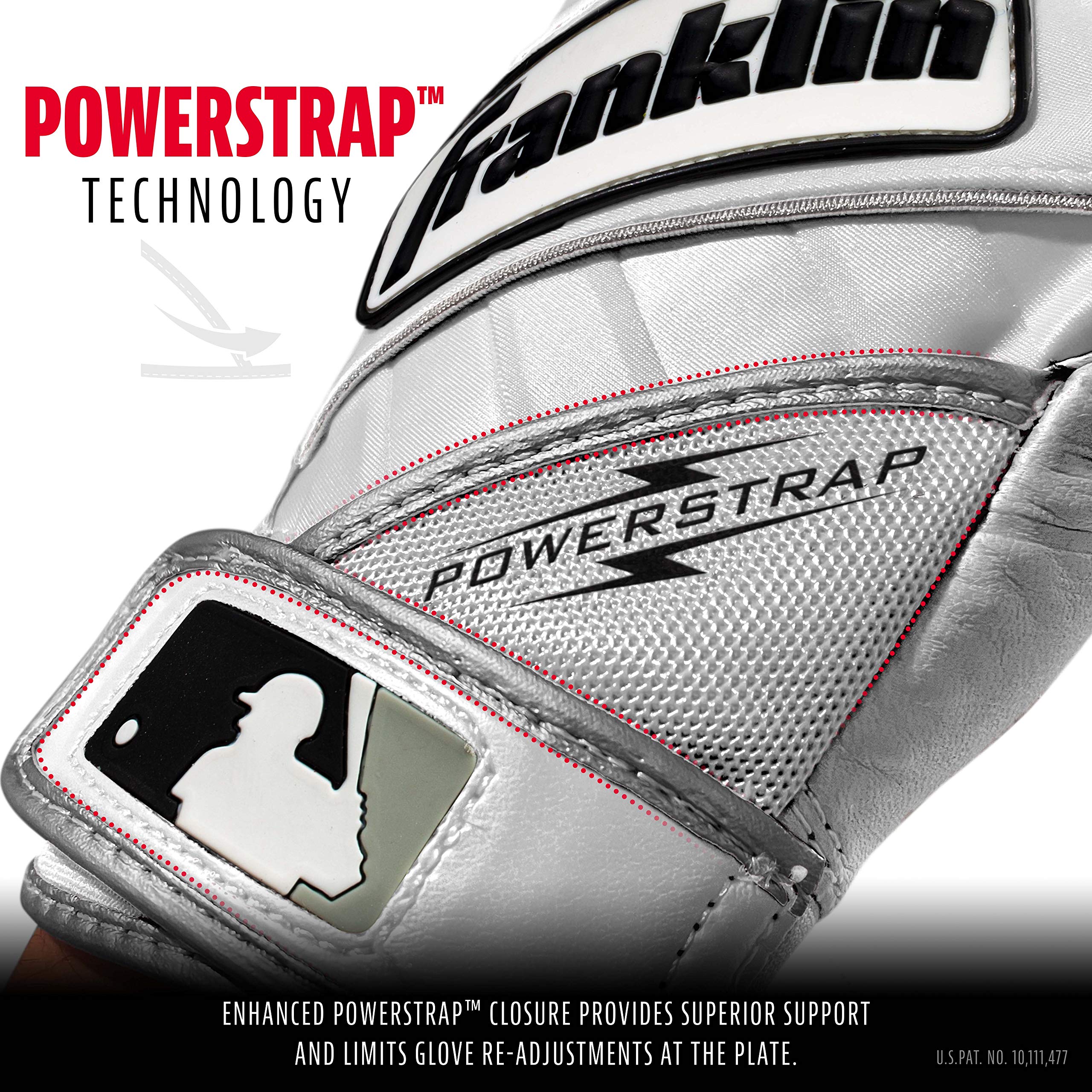 Franklin Sports MLB Powerstrap Guanti da Battuta da Baseball