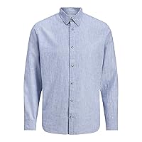 Jjesummer Linen Blend Shirt L/S SN, Infinity