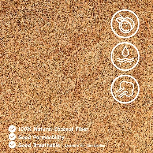 Miniatura 6 de ASkinds Trough - Forro de repuesto de coco, cesta colgante de media luna de 24 pulgadas, maceta de fibra de coco, maceta de fibra de coco para