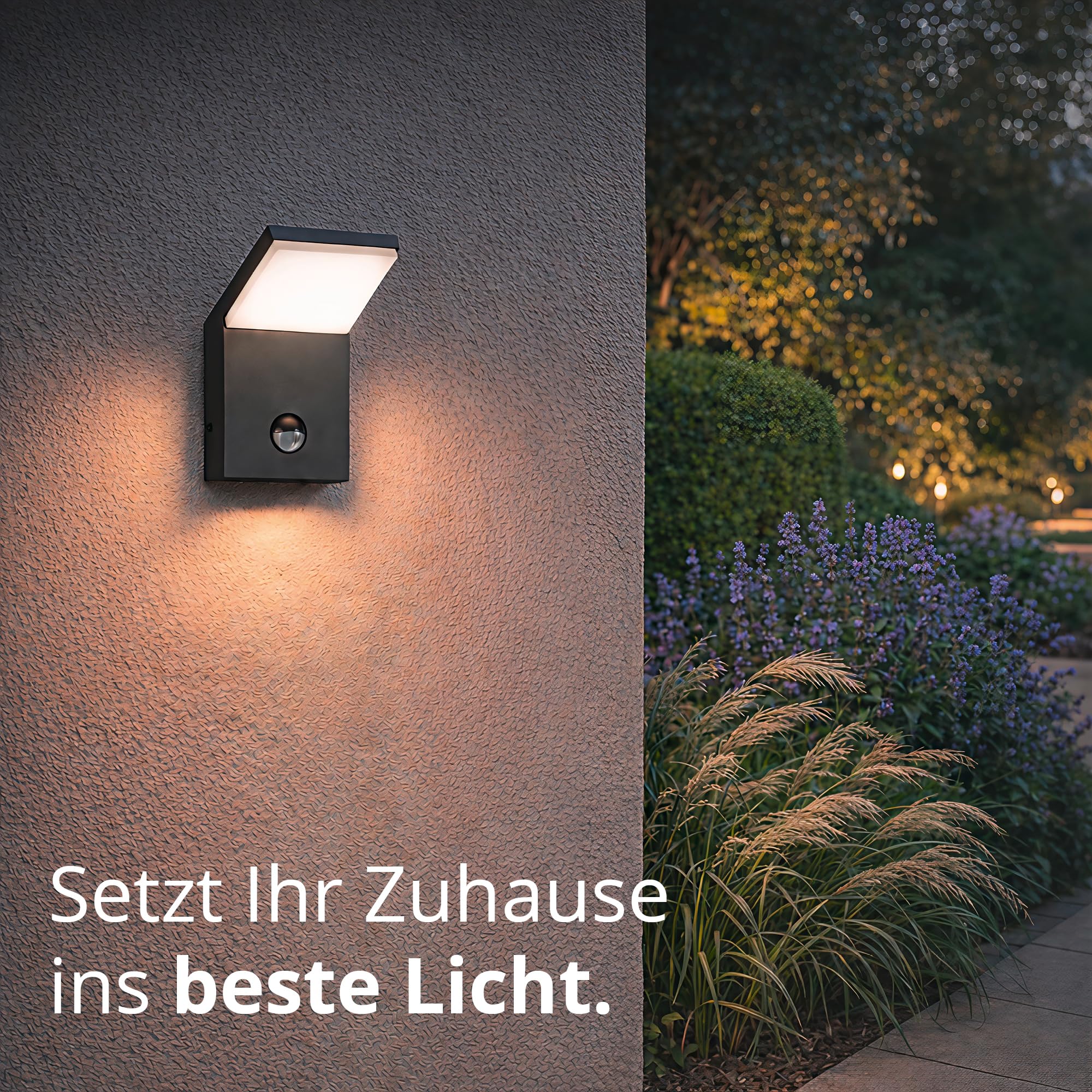 Trio Lightning Pearl - Aplique exterior LED, 9 W, inPlafon, Sensor