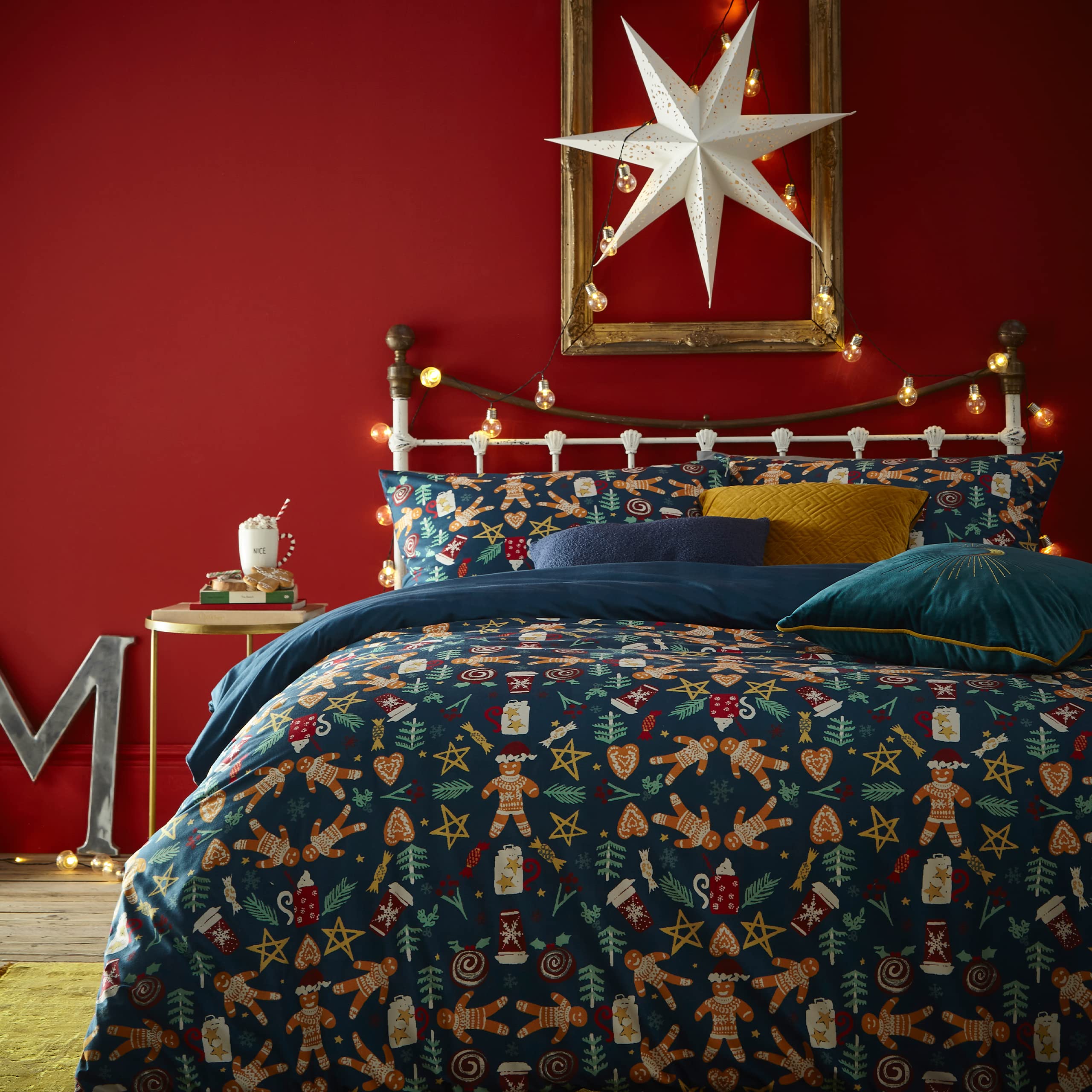 furn. Yuletide Treats Duvet Cover Set, Navy, Toddler