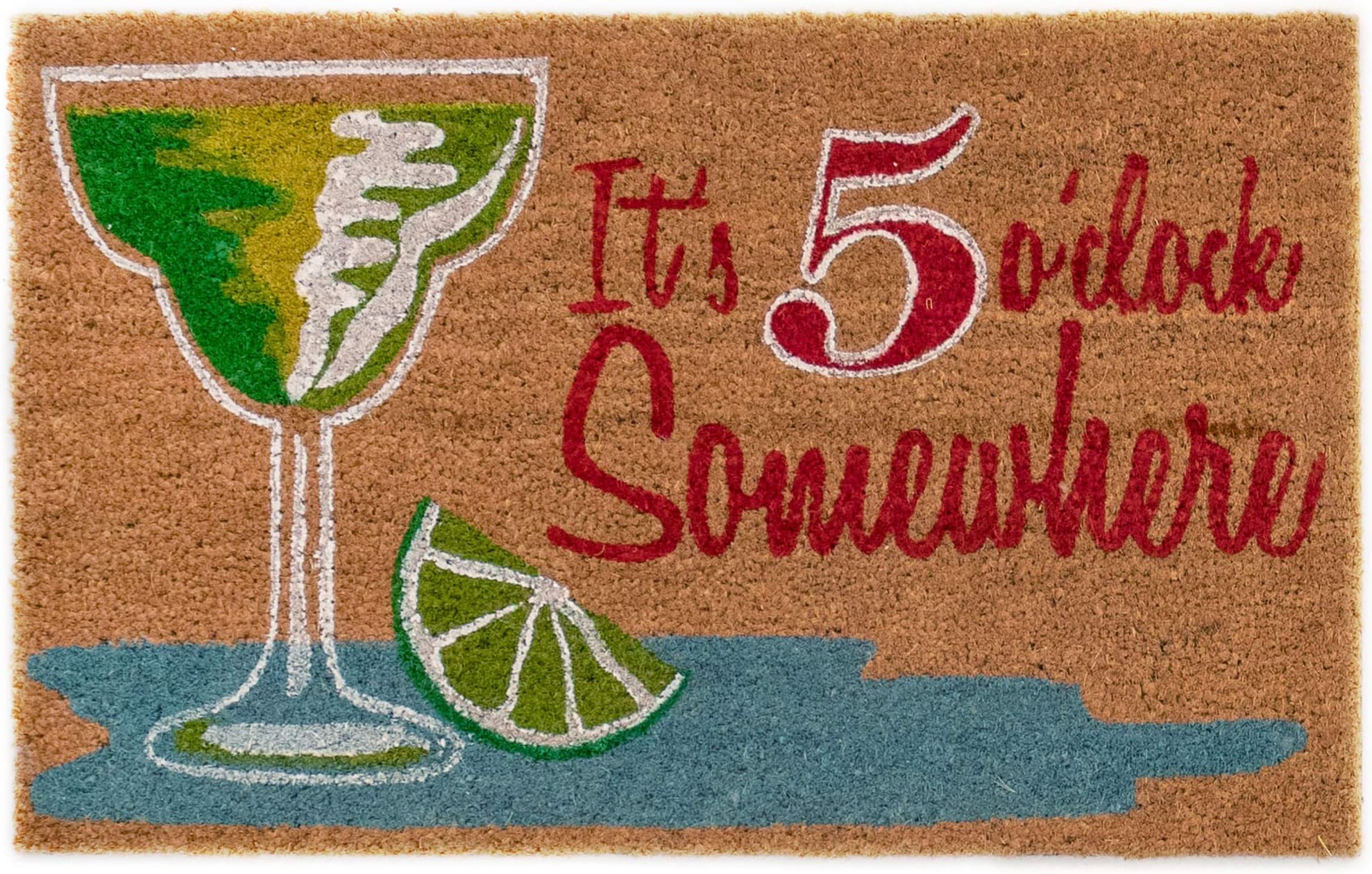 Liora Manne Cabana Casual Five O'clock Outdoor Rug, 18"X30", Brown