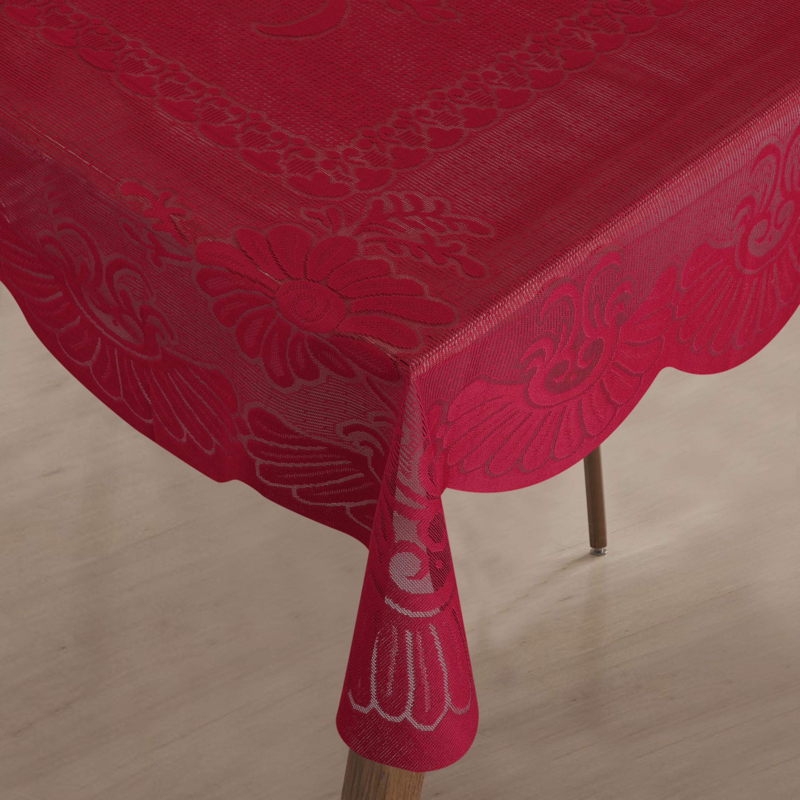 Homerz Premium Table Cloth, Cotton Table Linen, Royal and Durable Cover (Dullberry Maroon, 40x60 inch- Center Table)