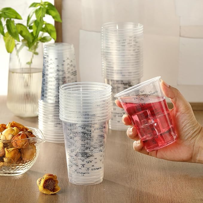 Tazas medidoras de resina epoxi, 8 oz, paquete de 50 unidades miniatura 9