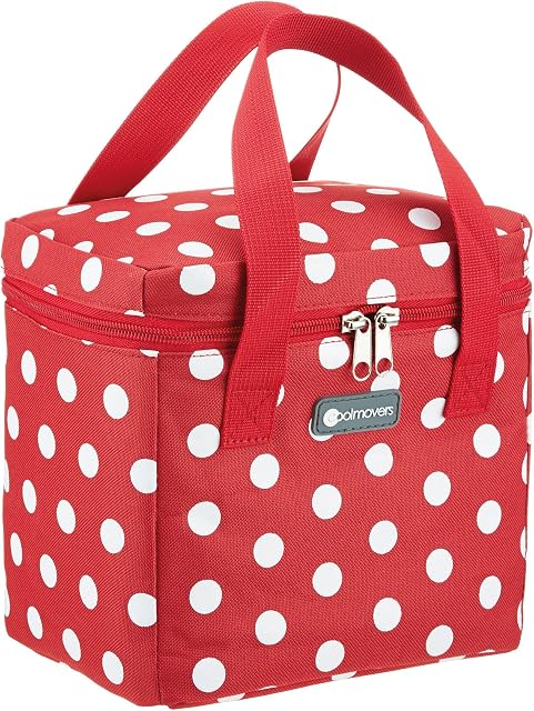 KitchenCraft Red Polka Small Polka Dot Lunch Cool Bag, Red / White, 4.9 L