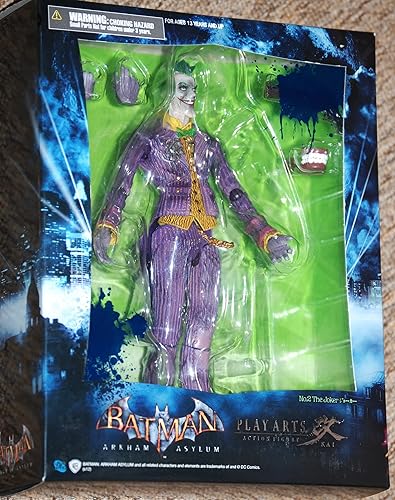 Miniatura 1 de SDCC Joker Play Arts Kai Edición Limitada Exclusiva Figura blanca y negra Batman Dark Knight