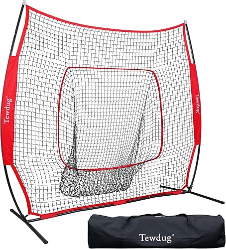 Red de práctica de béisbol, red de sóftbol portátil para batear y lanzar
