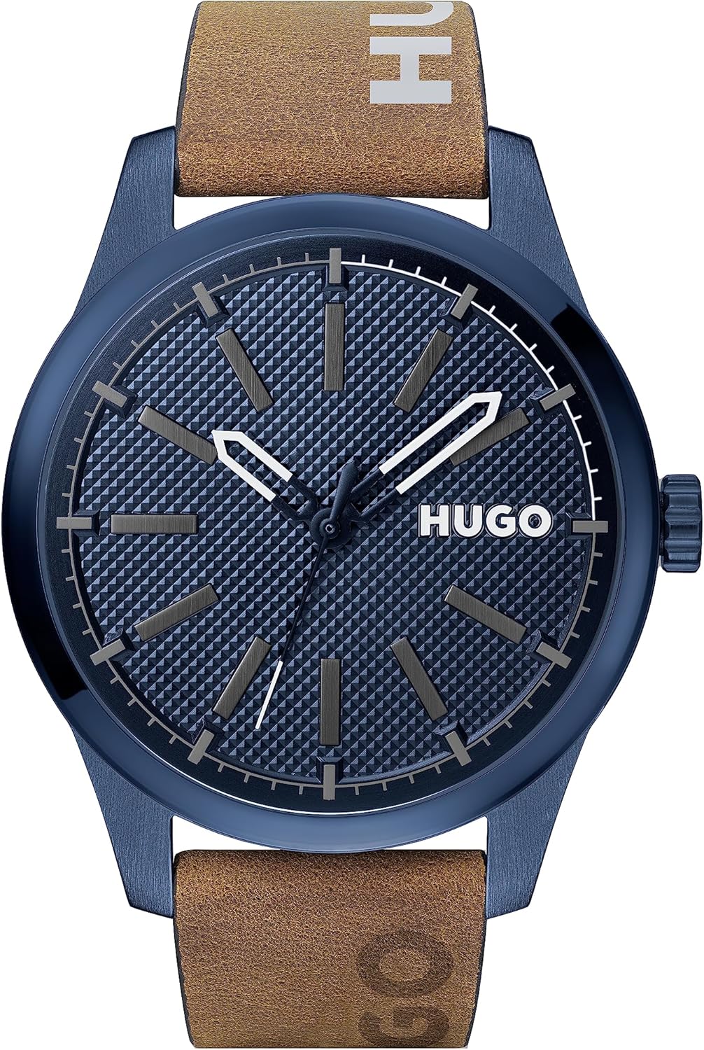 Hugo Boss Men'S Blue Dial Brown Leather Watch 1530145 Buy Online at