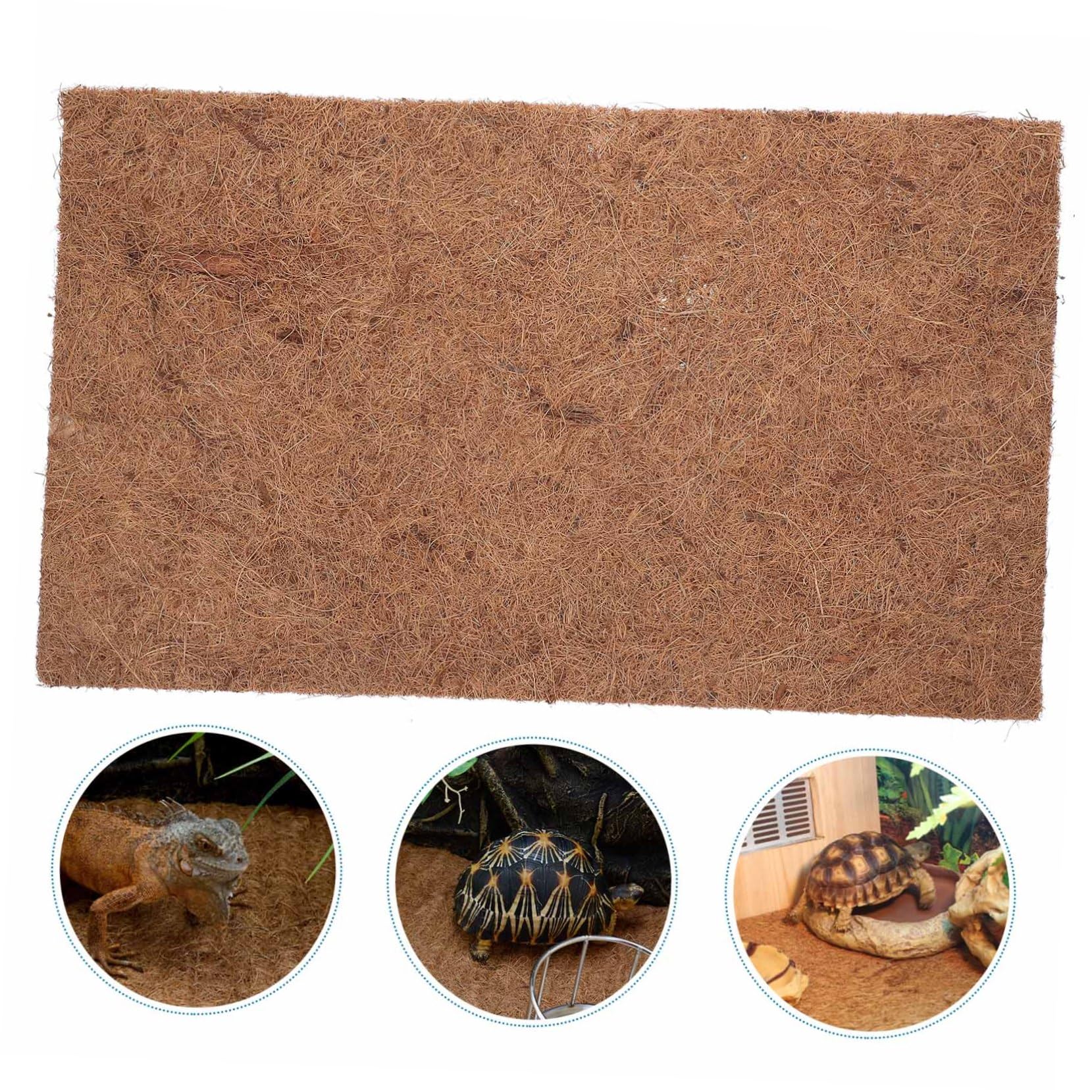 Hemobllo Set 4pezzi Tappetini per Rettili in Fibra di Cocco Naturale, Rivestimento Versatile per Serpenti e Lucertole, Protezione Migliorata per Allevamento Domestico e Negozi di Animali