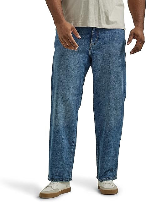 Lee Men's Big & Tall Custom Fit Loose Straight Leg Jean