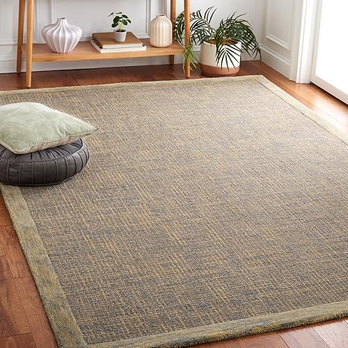 Miniatura 11 de SAFAVIEH Colección Abstract Alfombra de Área - 6' Cuadrada, Azul Marino y Marfil, Lana Hecha a Mano, Ideal para Áreas de Alto Tráfico en Sala