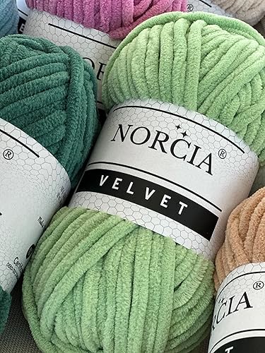 Miniatura 4 de Hilo de terciopelo suave para ganchillo súper voluminoso para manta de bebé, 3.53 oz (74.3 yardas) para tejer hilo amigurumi, para manualidades de