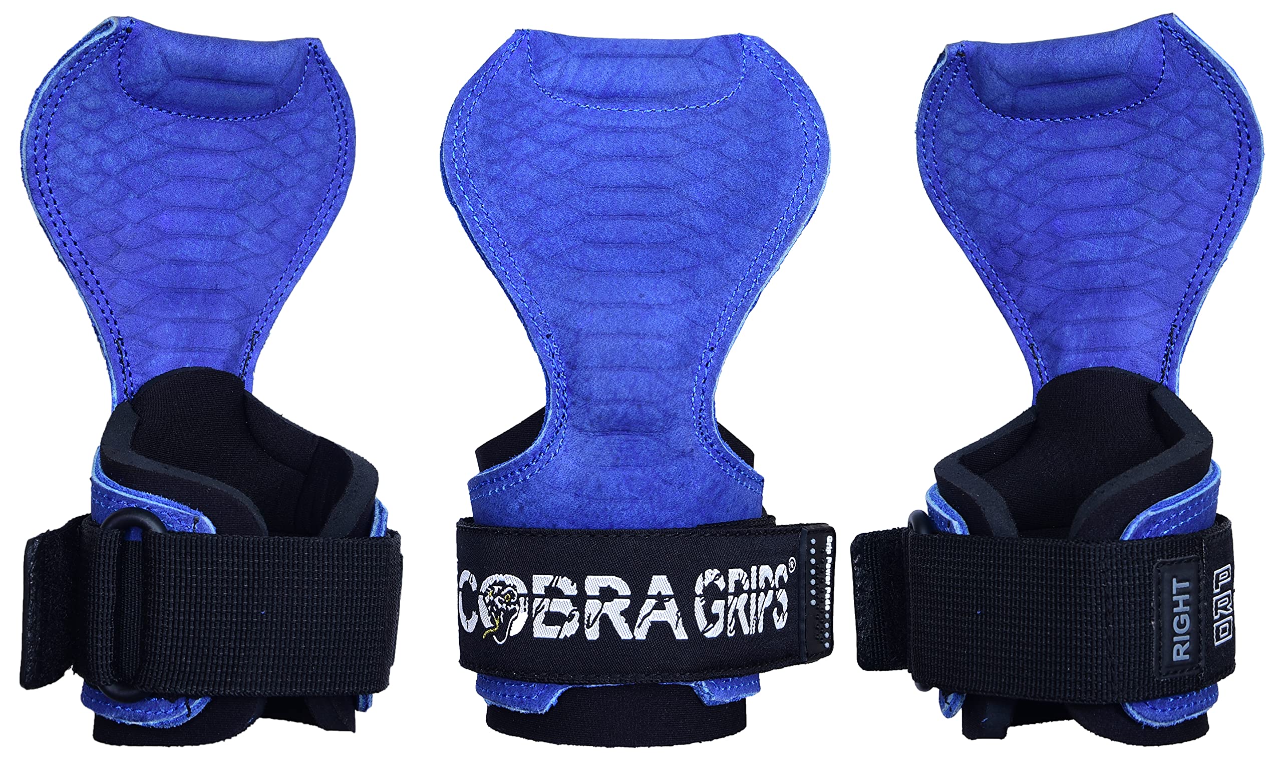 Cobra Grips Weight Lifting Gloves with Adjustable Neoprene Padded Wrist Wraps - Heavy Duty Alternative to Power Lifting Hooks for Deadlifts