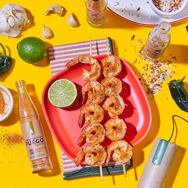 Pensieroso - The Good Hurt Grillin BBQ Rubs Gift Set - con 7 marinate secche e speziate in una fresca confezione di bastoncini dinamitardi. - 5