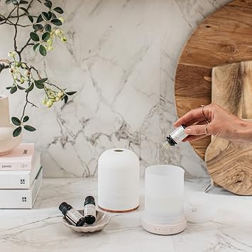 NEOM Essential Oil Diffuser for Home | Wellbeing Aromatherapy Diffusers | Ceramic Cover, LED Light & Timer | Best for Medium Spaces | Plug in Diffuser for Essential Oils | Home Fragrance