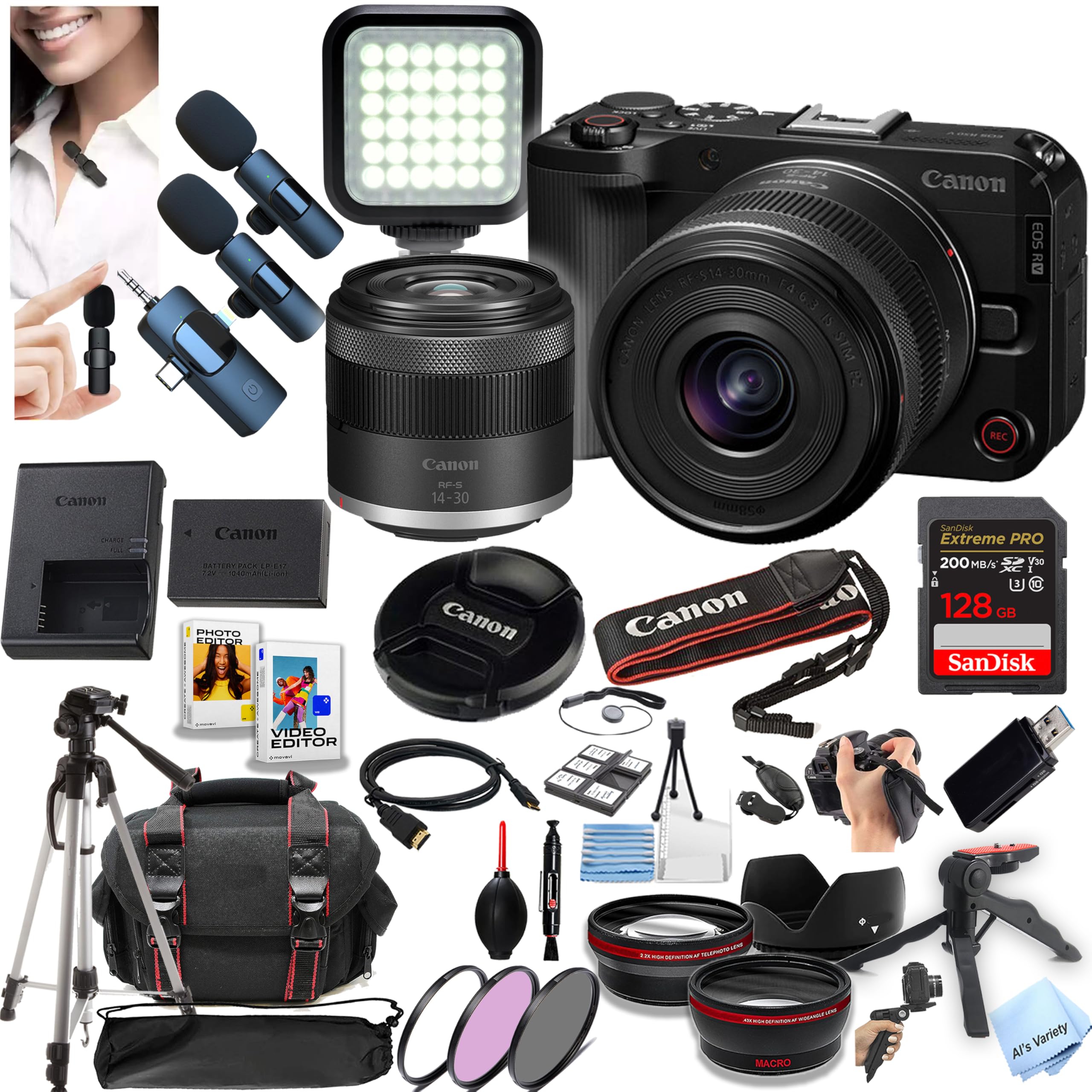 Amazon.com : Canon EOS R50V Mirrorless Camera with 14-30mm Lens +