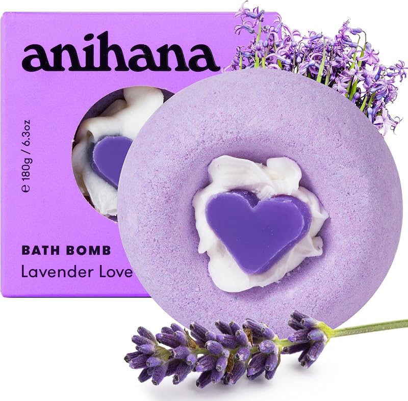 Bomba de banho ANIHANA com óleo de coco e fragrância de lavanda, 180 g
