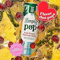 Vista 4 de Simply POP Prebiotic Soda Fruit Punch Cans, 12 fl oz, 12 Pack