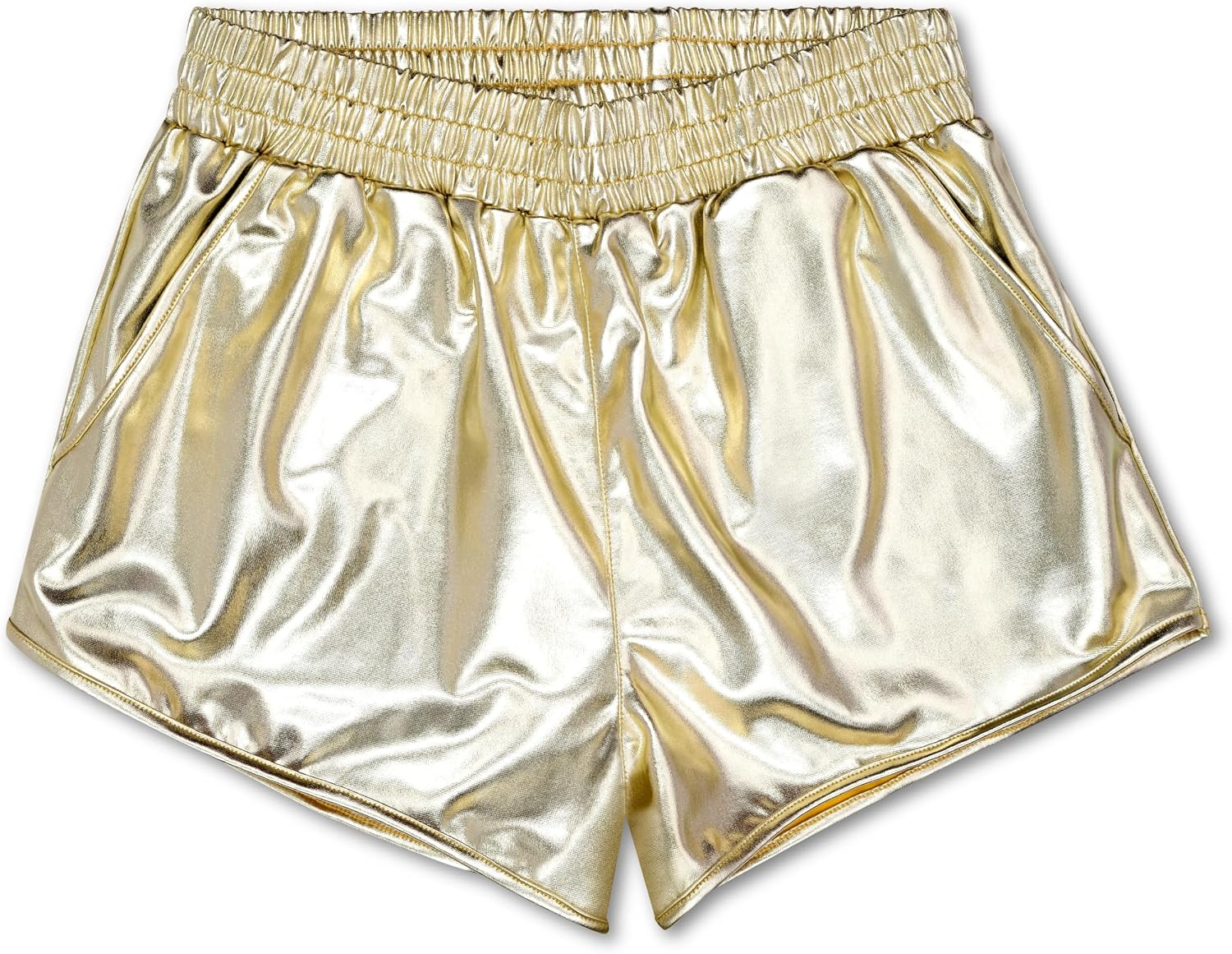 iscream Big Girls Shiny Metallic Sporty Short Pretty Pastel Collection