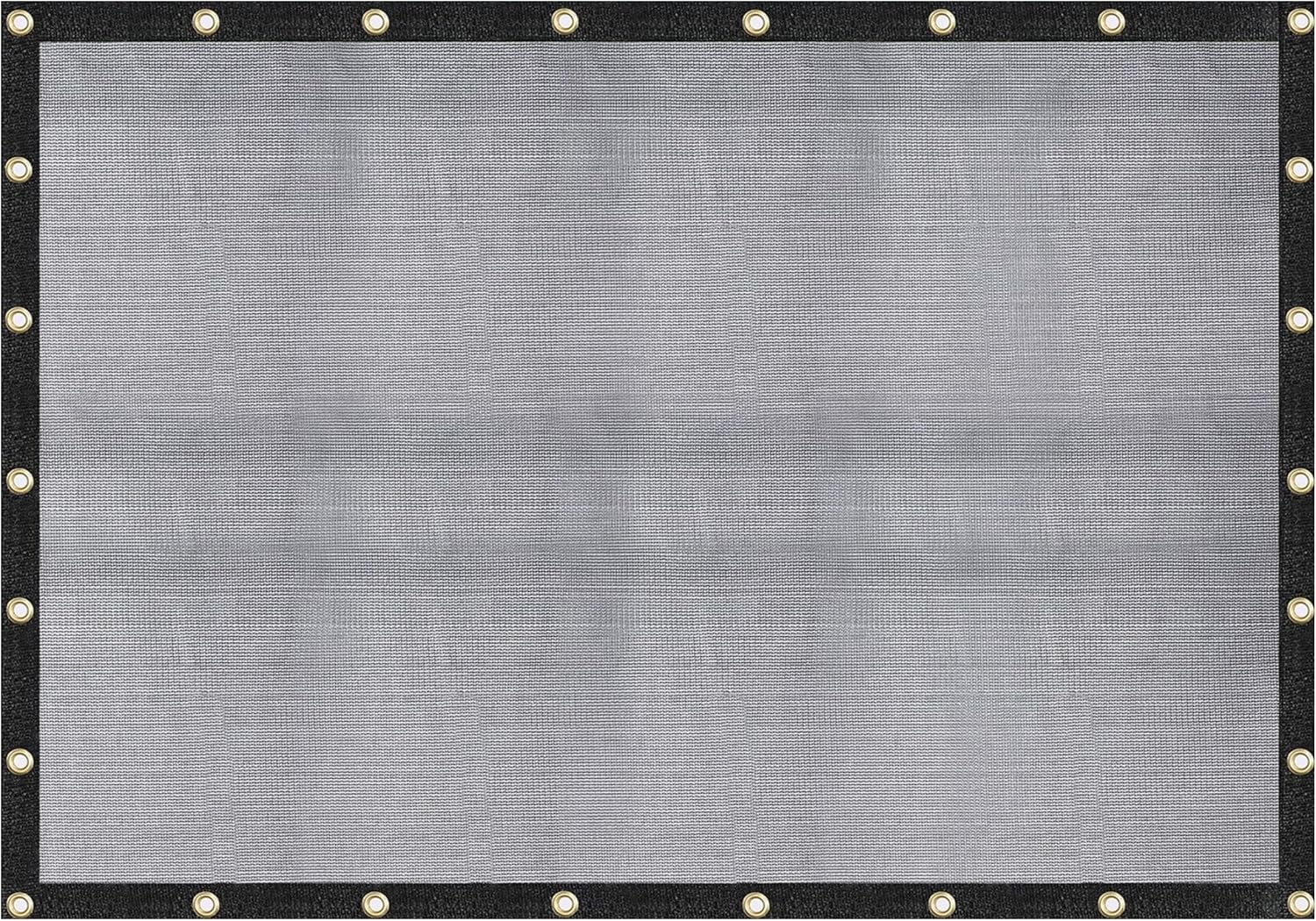 [Windscreensupplyco] 60-70% 10 FT X 12 FT Mesh Tarp/Shade Cloth 9-Needle Knitted Heavy Duty Black with Grommets for Green House, Garden, pergola, Pools, Dump Truck - MT1012BLKX1