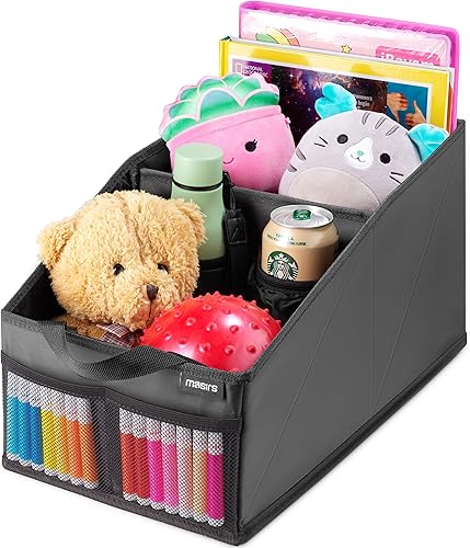 Masirs Organizador de asiento trasero para automóvil, organiza cuidadosamente los artículos mientras viajas, se pliega para un fácil almacenamiento