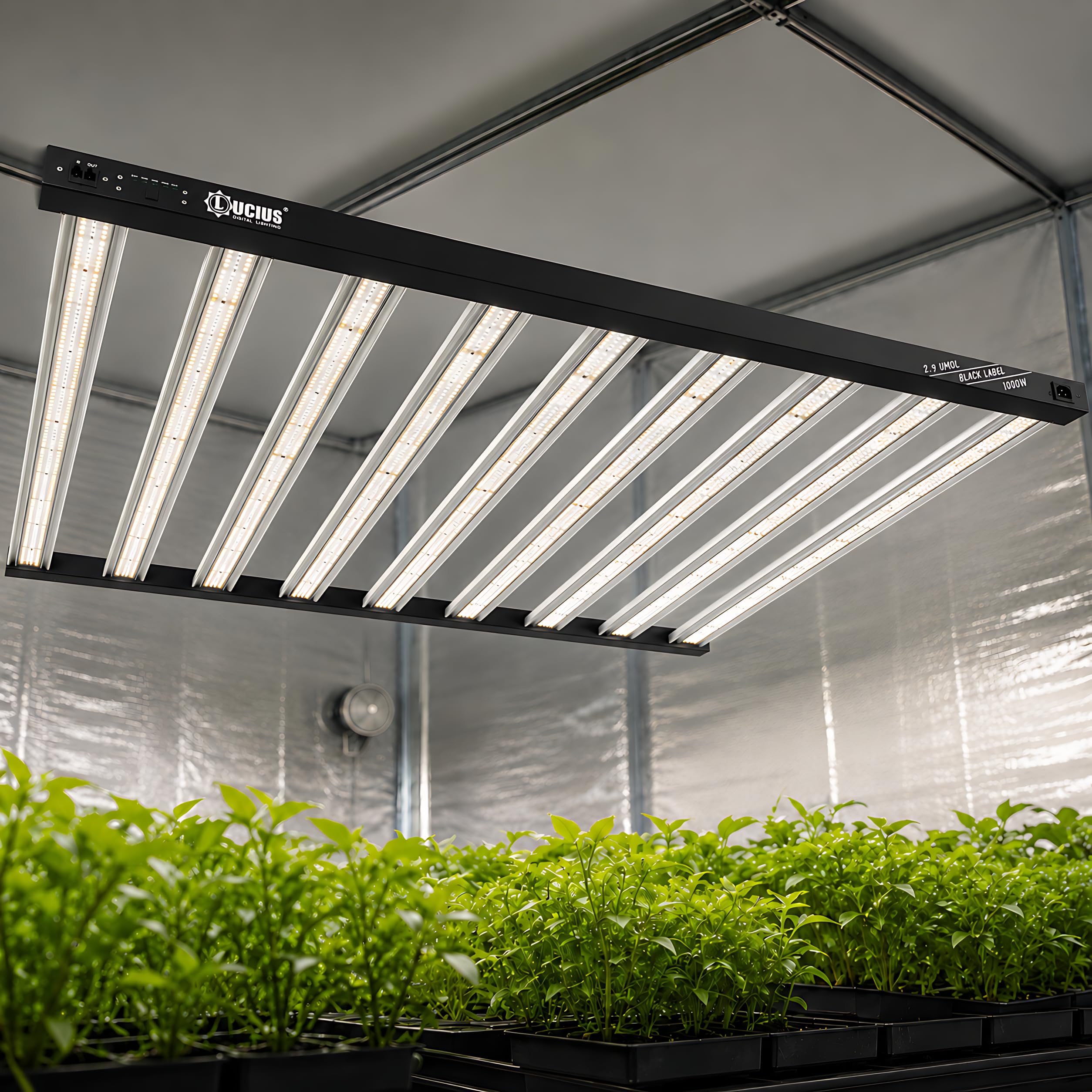 LED 1000W- Iluminación Espectro Completo para Cultivar Plantas en Interior - 2.9 µmol/J, Regulable - Panel LED Profesional para Crecimiento y Floración