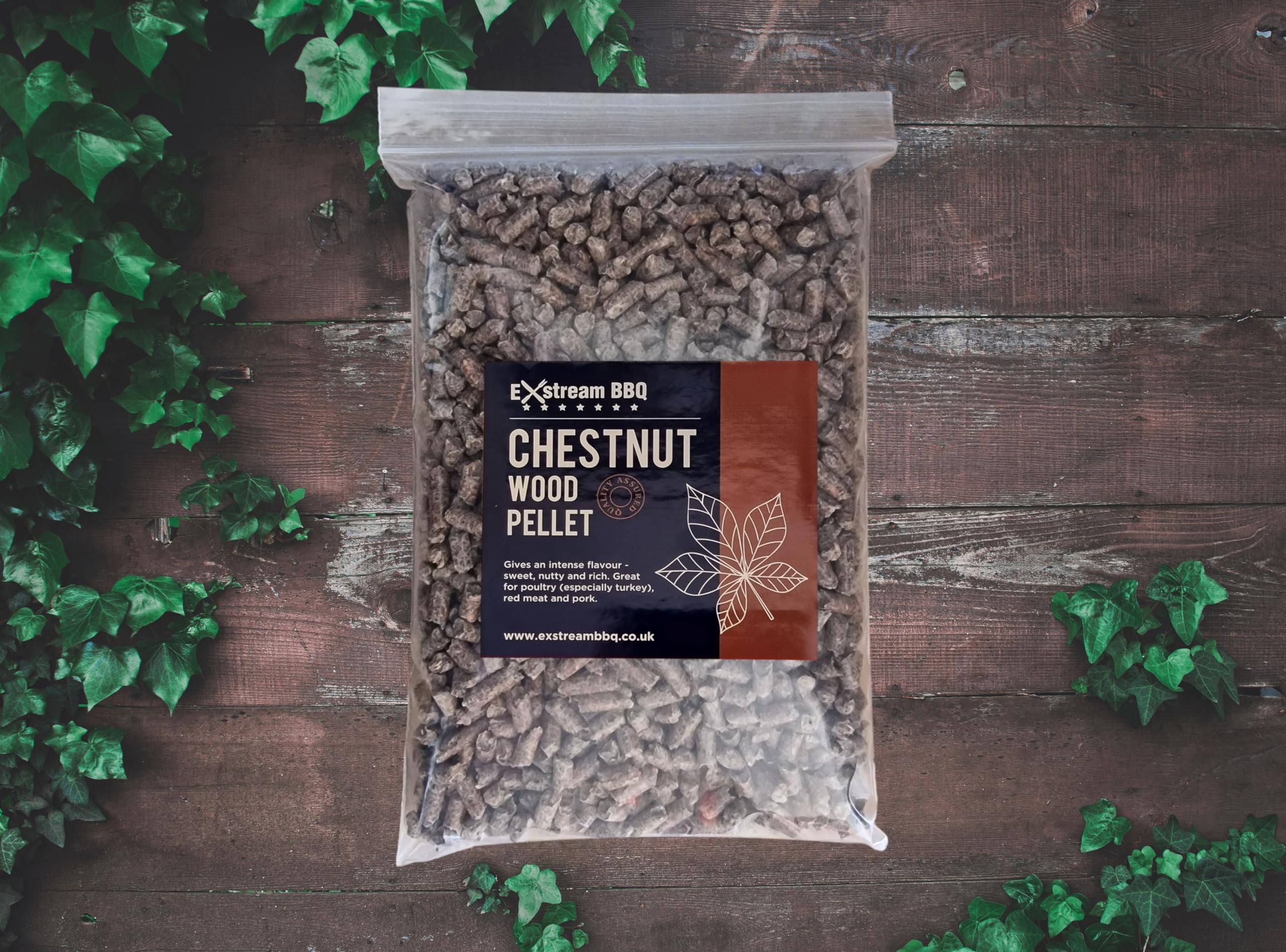 Exstream BBQ 1 Litre (650g) Pellet Variety Pack For Use With Ninja Electric Smokers - Resealable Bags (Chestnut 1 Litre)