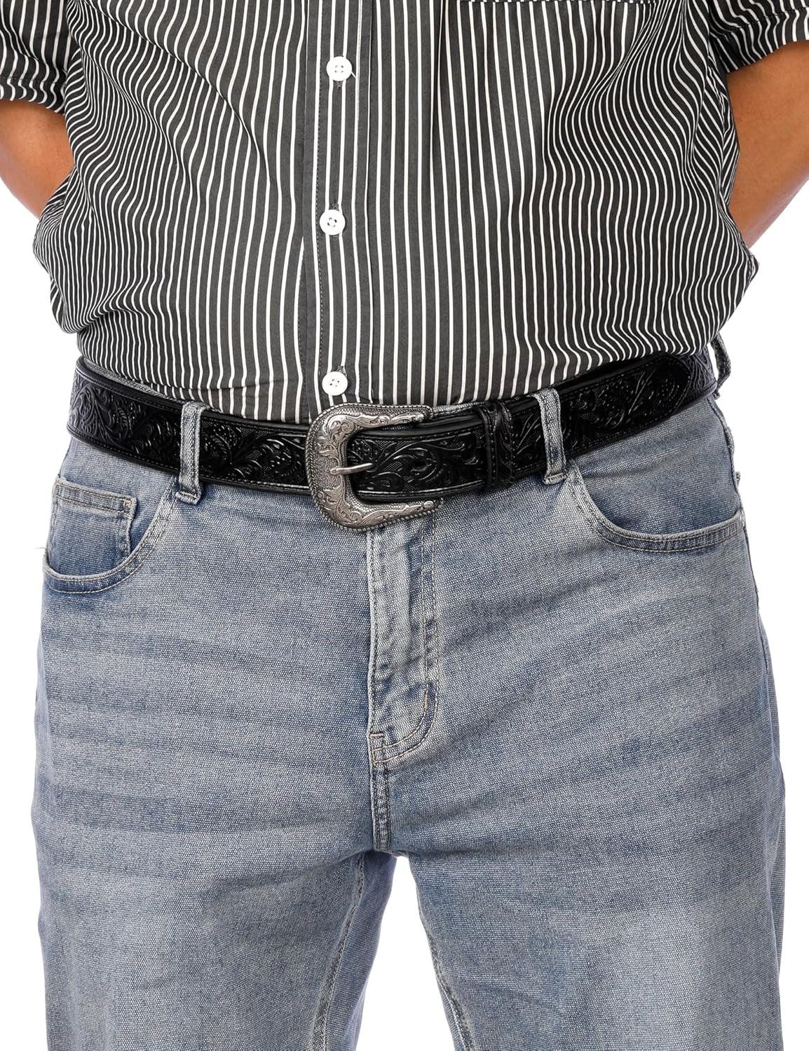 Western Belt Buckle for Men & Women - 1.5" Replacement Cowboy Buckle for Leather Belts - Image 2