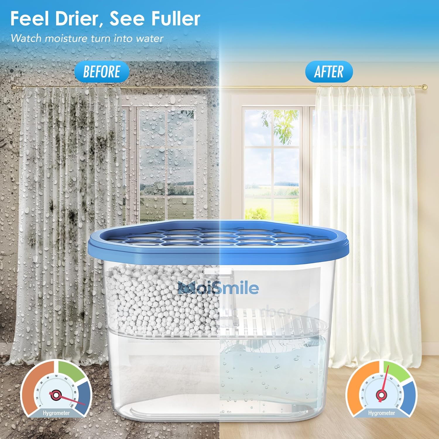 Moisture Absorbers Bundle, 12 Pack – Fragrance-Free + Activated Carbon Closet Dehumidifier for Bathroom, Car & Basement, 10.5 oz Humidity Boxes