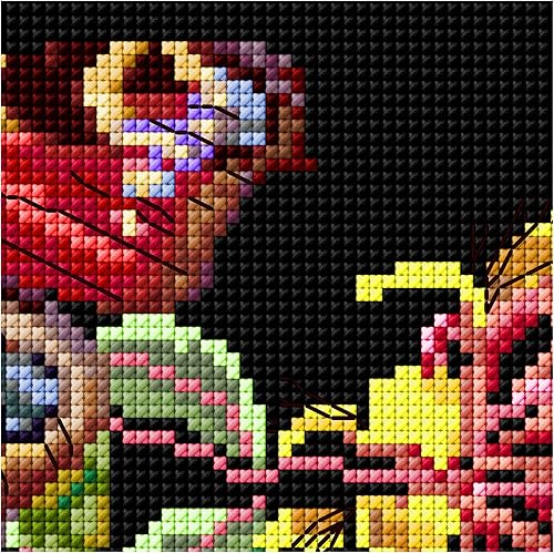 Miniatura 2 de Thea Gouverneur - Kit de punto de cruz contado - Mariposa - Madreselva - Negro Aida - 18 unidades - Para adultos - 439.05