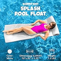 Vista 2 de TRC Recreation Foam Swimming Pool Float, Floating Water Lounger, Splash 1.25