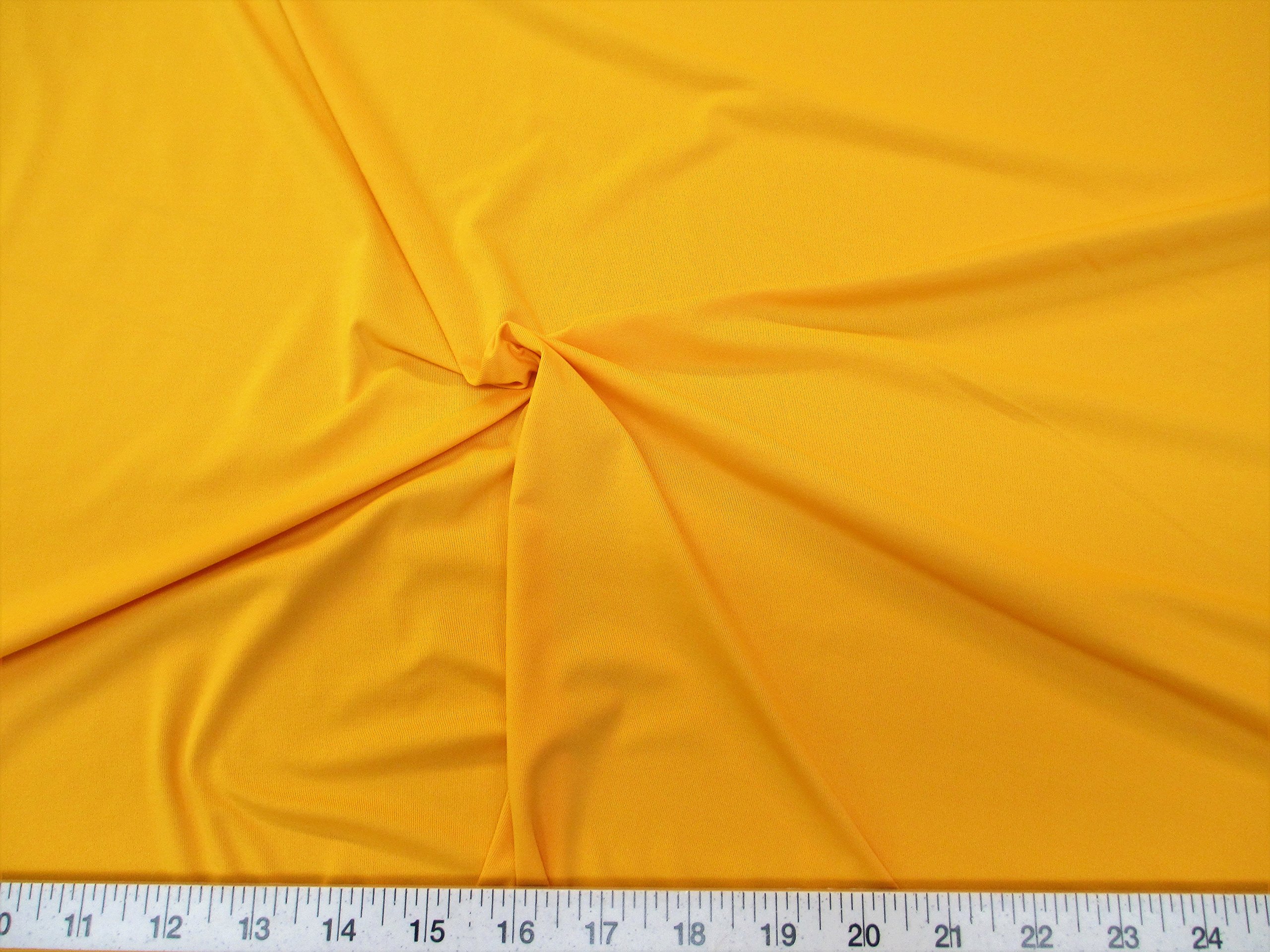 Discount Fabric Polyester/Spandex 4 Way Stretch Sunshine Yellow Matt Finish LY906