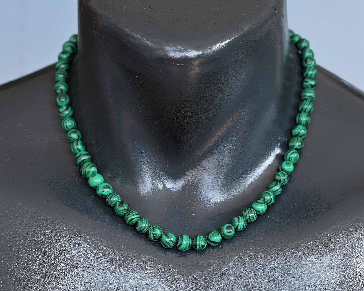 Natural Gemstone Beaded Choker Necklace | 8mm Handmade Adjustable Jewelry for Men & Women | Chakra Balancing Crystal Necklace | Spiritual Gift | Macrame Cord with Extender - Image 6