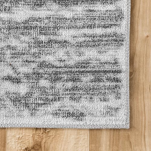 Miniatura 4 de nuLOOM Avelina - Alfombra de área lavable a máquina, 5 x 8, color gris claro