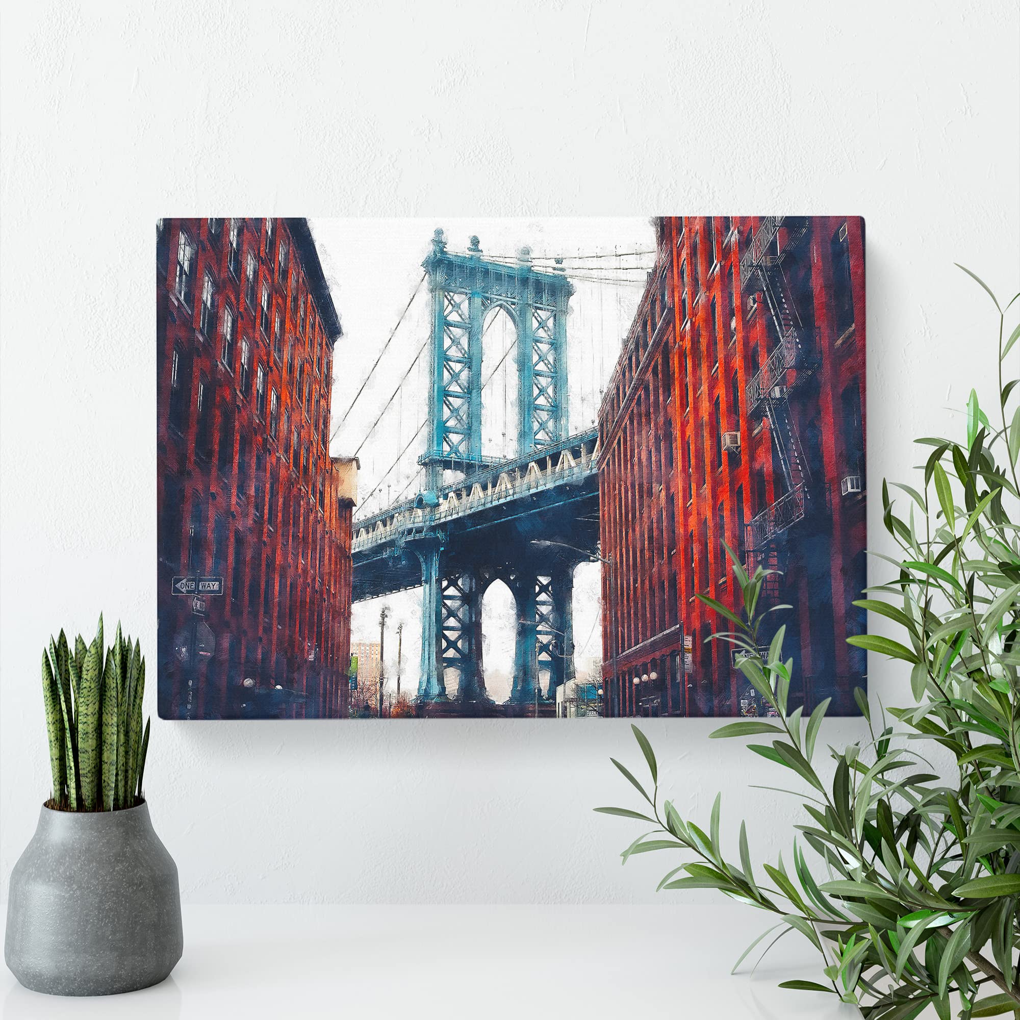 George Washington Bridge Canvas Print, Mixed, 25L x 50W cm - Image 2