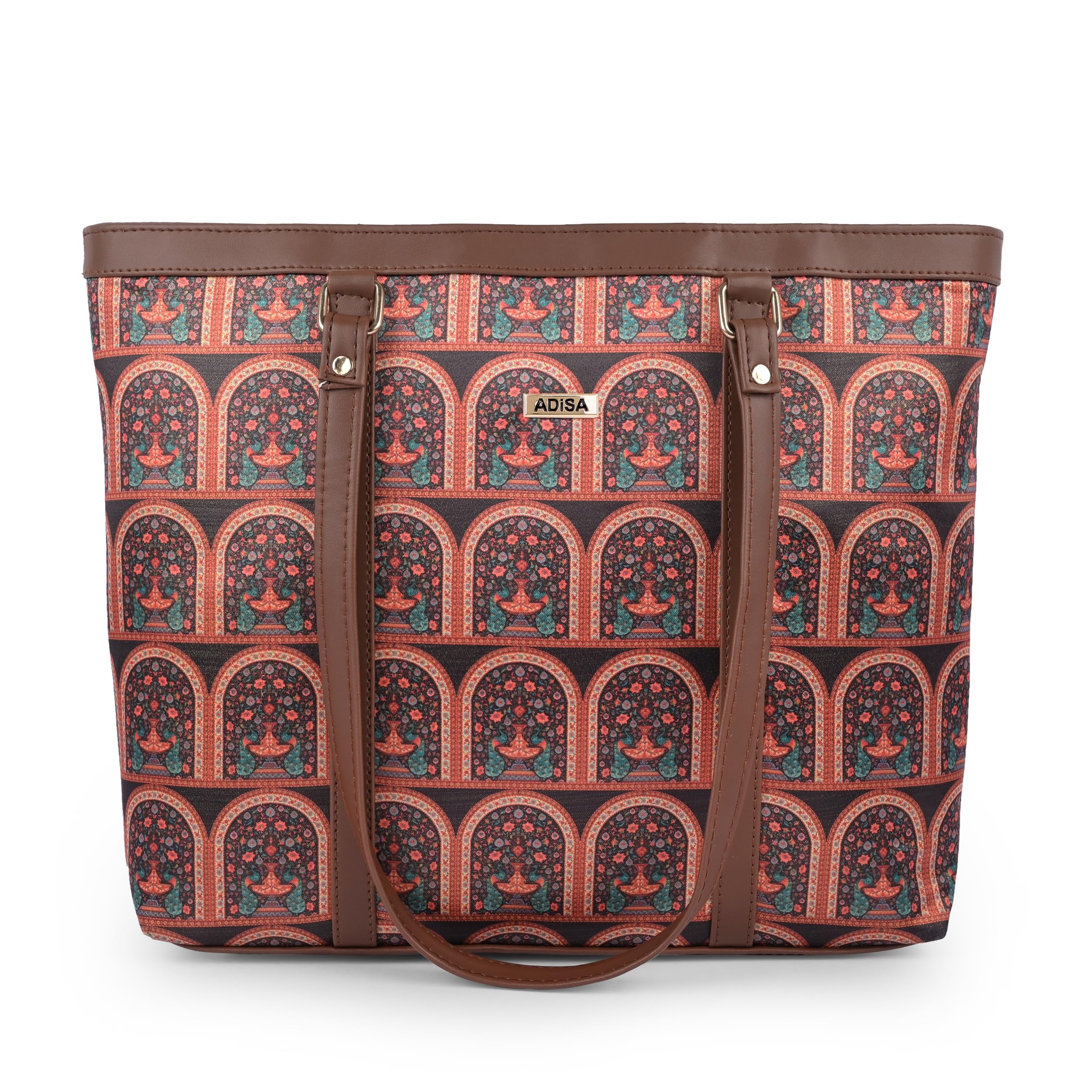 ADISA Women's Office Laptop Handbag Large Printed Shoulder Bag (ADW4087)-image-16