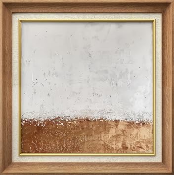 MUDECOR Premium Framed Wall Art Fading Abstract Horizon Illustrations Fine Art Decorative Retro Multicolor for Living Room, Bedroom, Office - 26"" x26 Natural