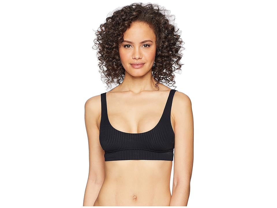 

Vitamin A Swimwear Sienna Ribbed Tank Top (Black EcoRib) Women's Swimwear