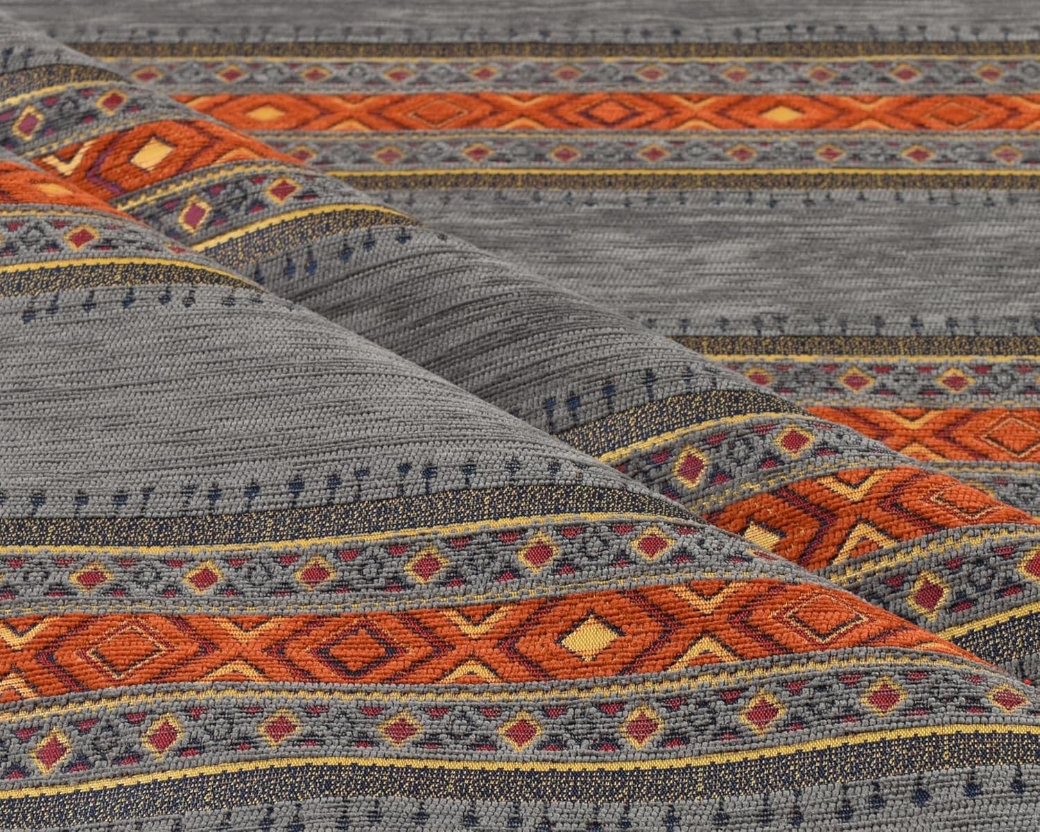 Kilim Pattern Upholstery Fabric Kilim Bohemian Boho Tapestry Tribal Southwestern Turkish Moroccan Mexican Ethnic Fabric by The Yard Meterd (4 Yards (55" x 144"))