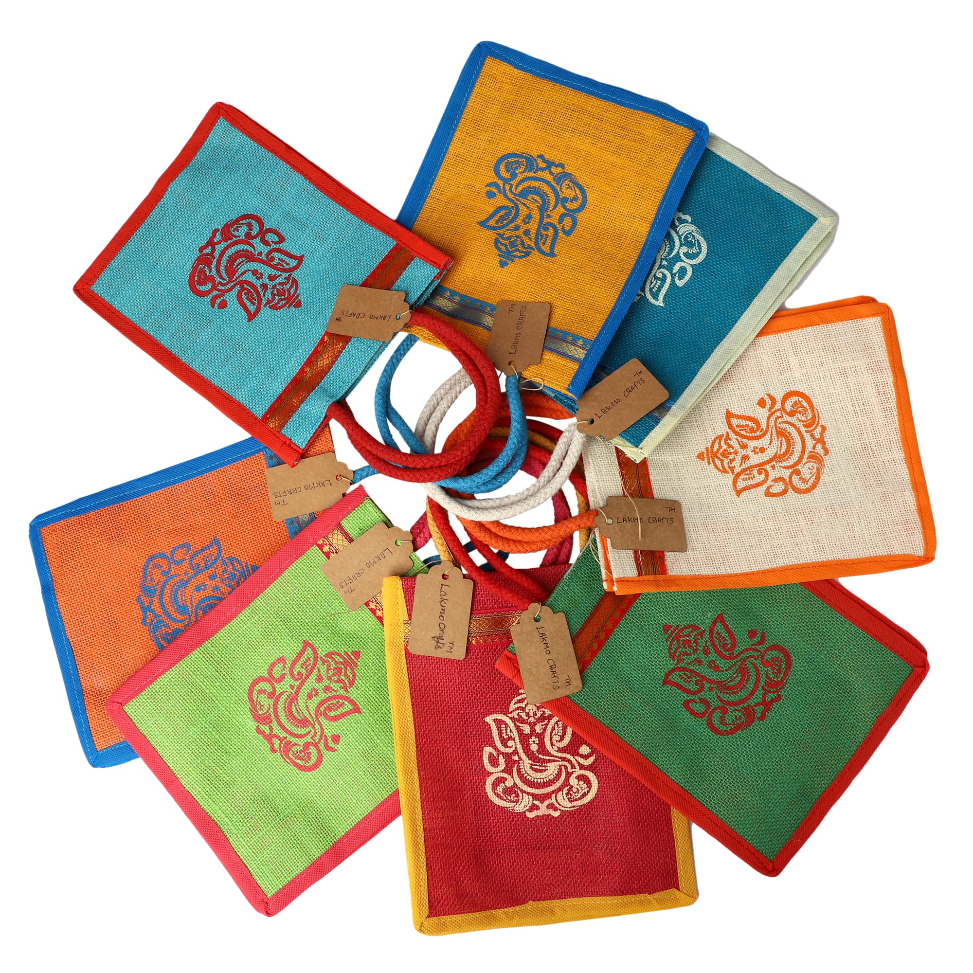 Lakmo Crafts Jute Bags With God Vinayagar Print|Return Gift Bags|Multicolor (8X10X4, Pack of 10) (B0BCZNC255) Amazon Price History, Amazon Price Tracker