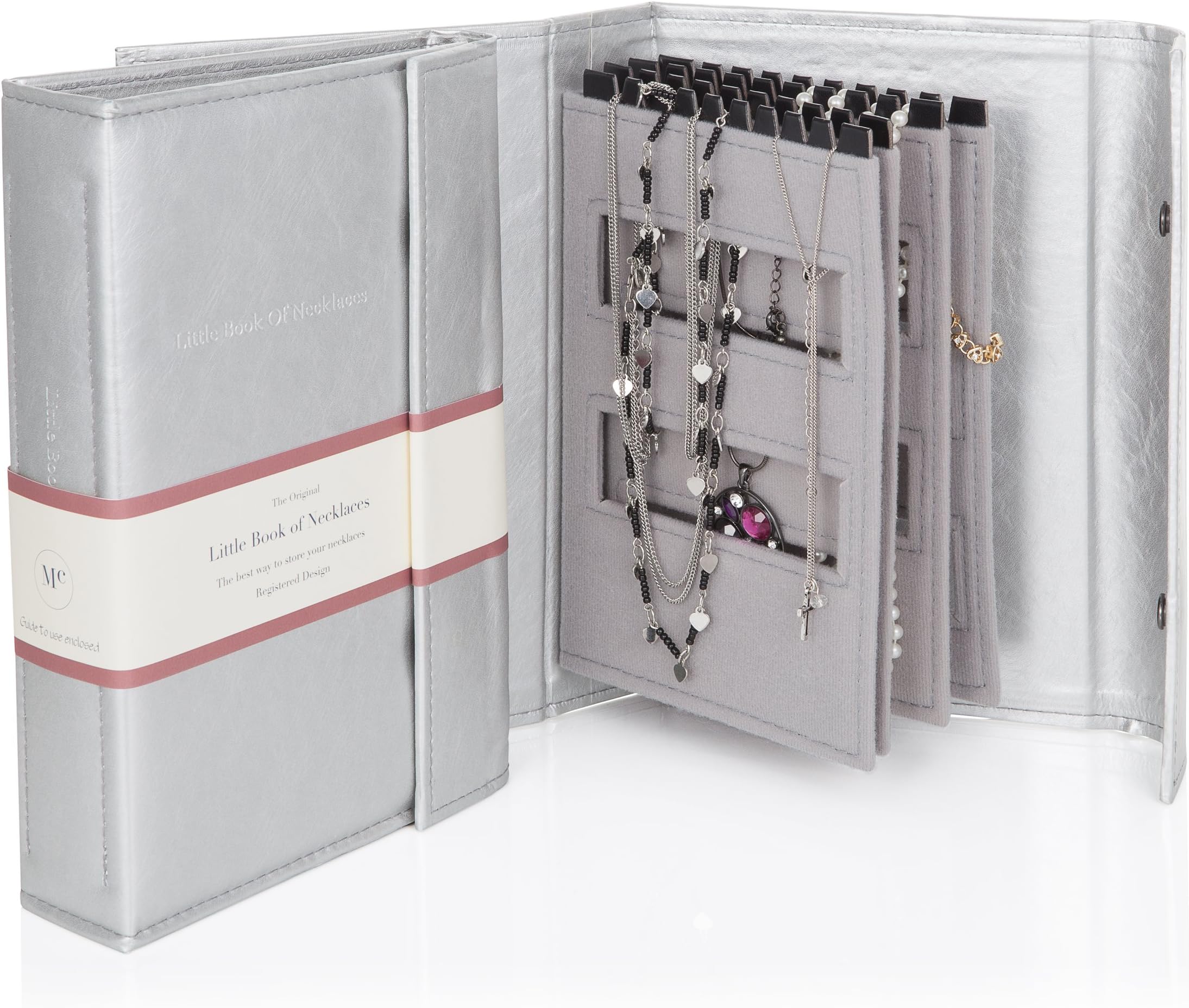 SILVER - Little Book of NECKLACES - A Book for Keeping Your Necklaces Tangle and Safe!