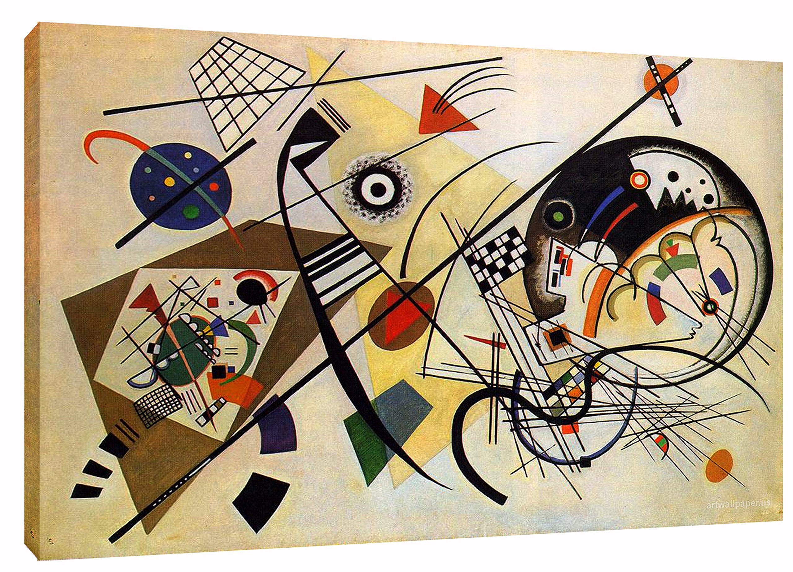 Artsprints Wassily Kandinsky Transverse Wall Art On Canvas Photos Pictures 40 X 30 Inch-38Mm Depth