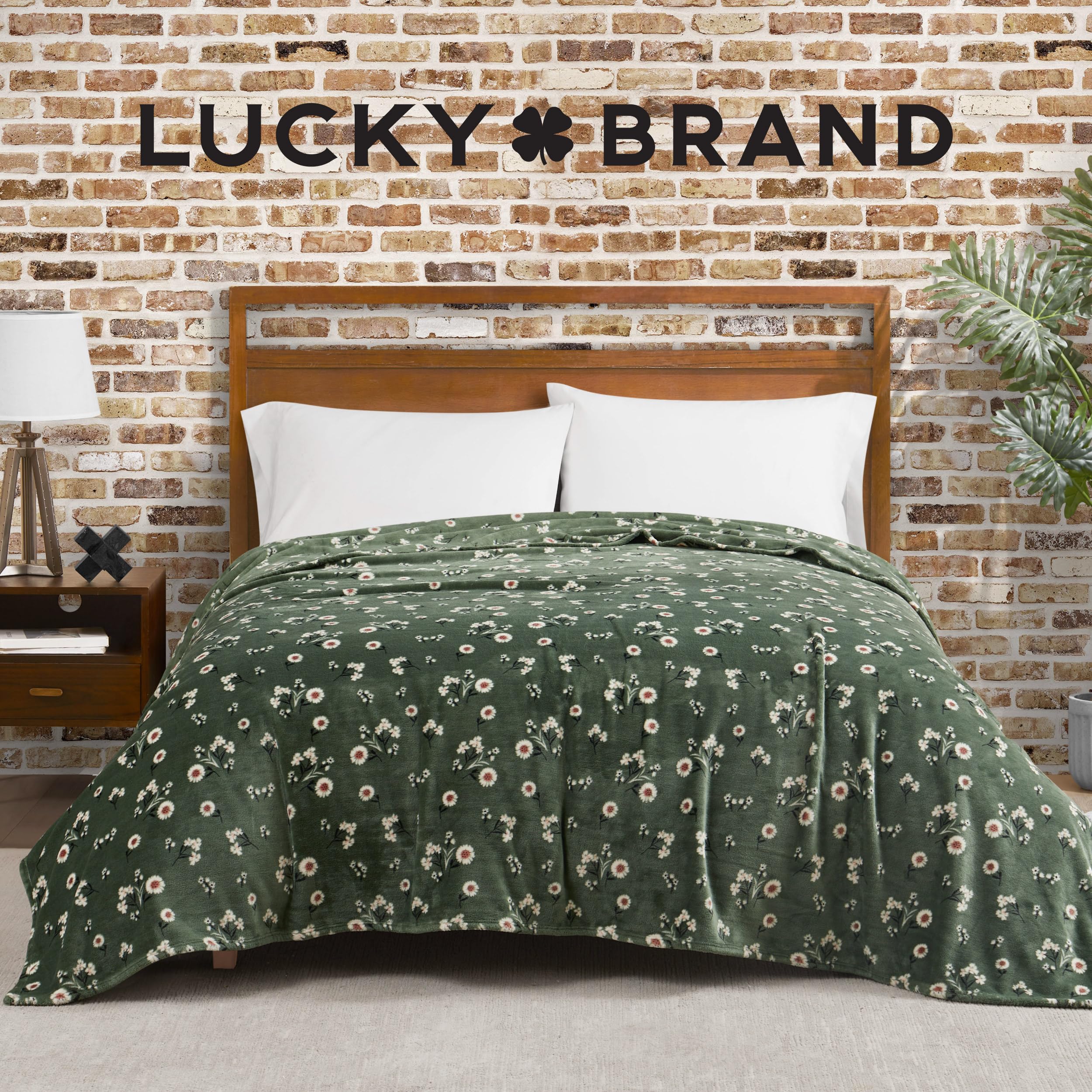 Neasow Coperta Floreale In Flanella Verde E Bianca - Morbida E Accogliente, 127x152 Cm, Per Letto, Divano E Sedia, Facile Da Lavare, Regalo Decorativo - 3