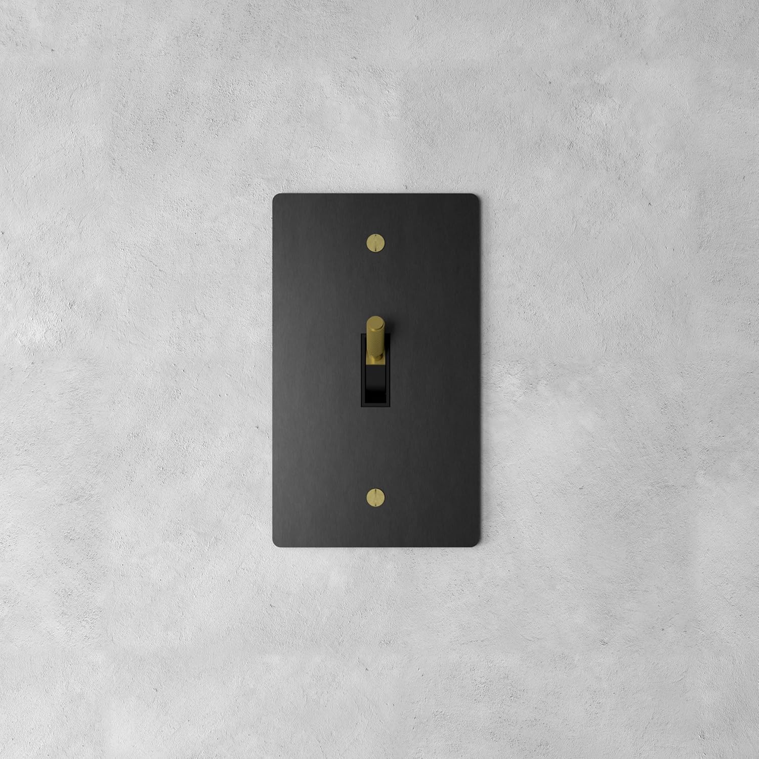 Ozarke Modern Brass Toggle Switch - UL Certified 120V 15A Wall Light Switch - Decorative Light Control Switch for Home, Office & Commercial Use (1 Gang - 2 Way, Night Black with Brass)