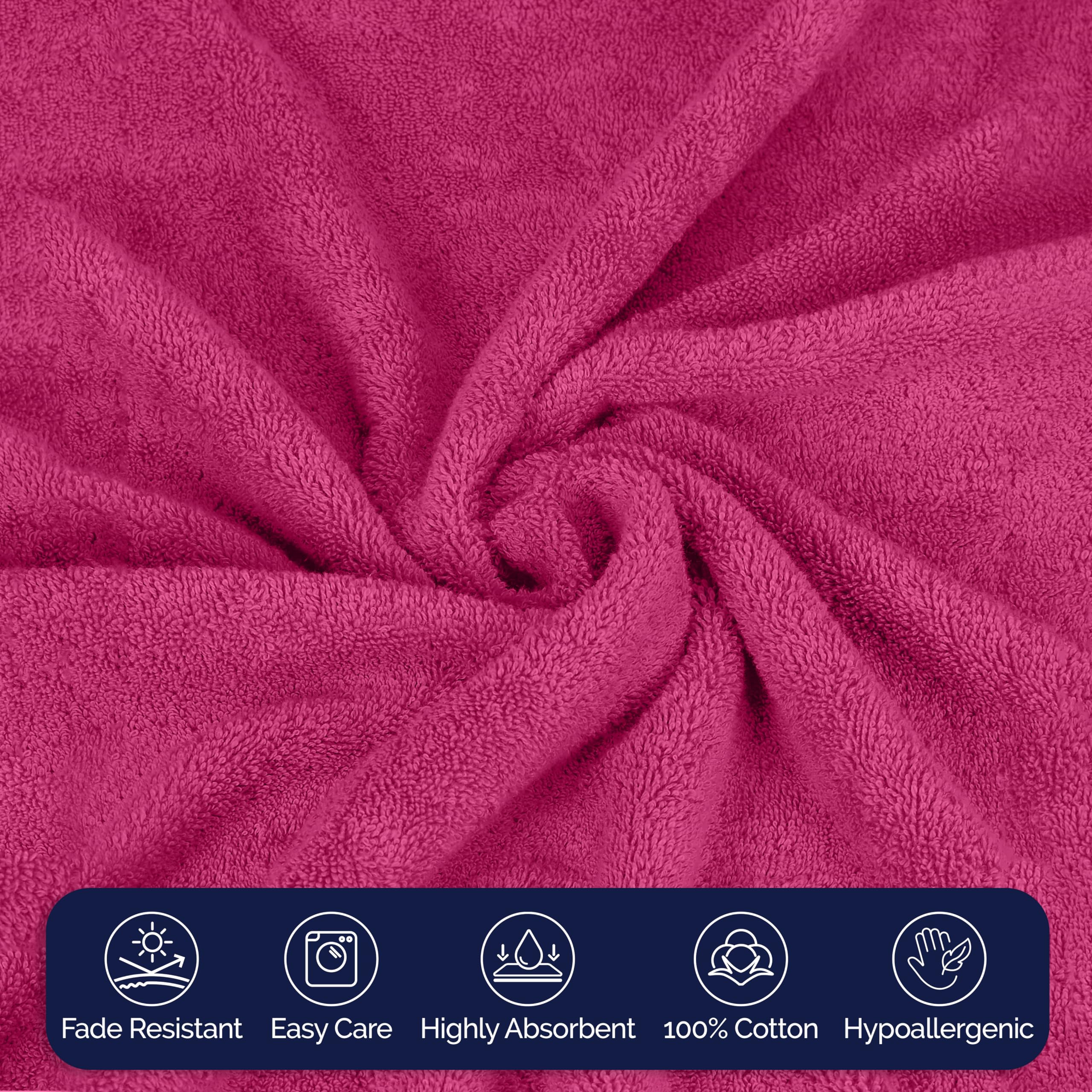 Elegant Comfort Set di 8 asciugamani in cotone di alta qualità, include 4 salviette, 2 asciugamani per le mani e 2 teli da bagno, 100% cotone turco, asciugamani altamente assorbenti e super morbidi,