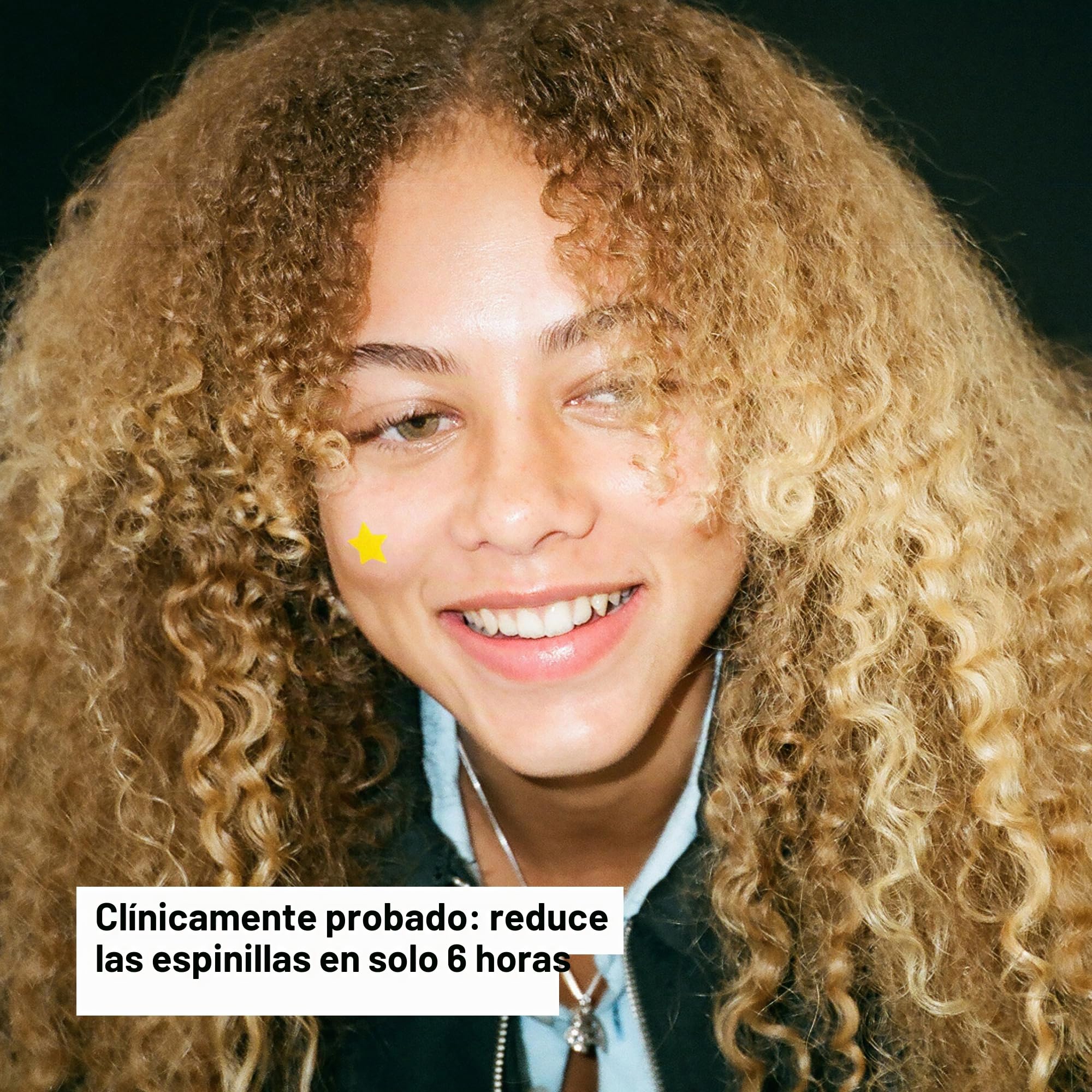 Starface Hydro Star Big Yellow - Pegatinas hidrocoloides para eliminar la inflamación, diseño de estrella, vegano y sin crueldad, 32 unidades