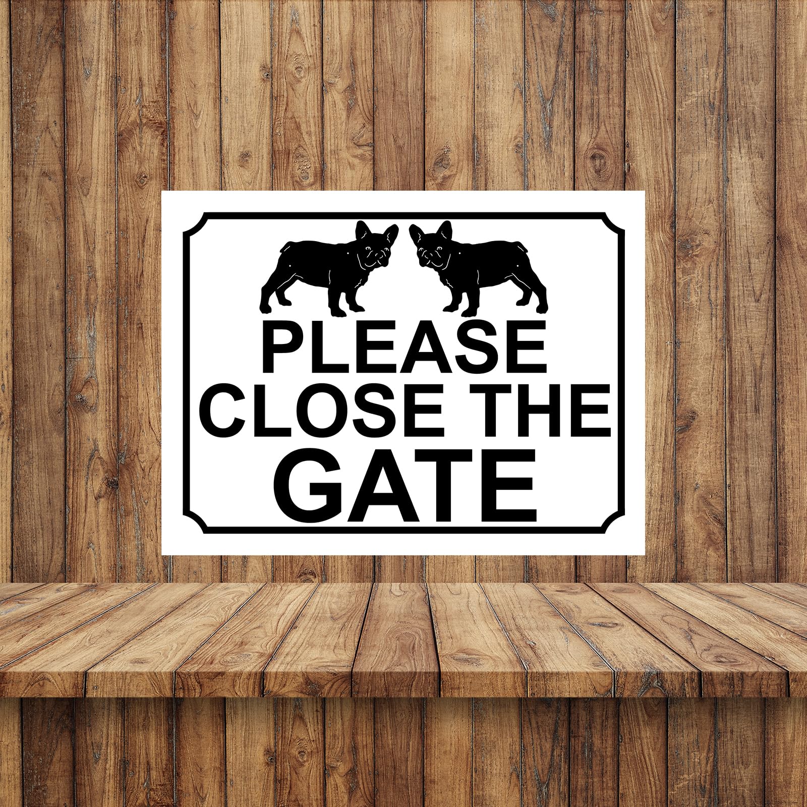 PLEASE CLOSE THE GATE METAL DOG THEME SIGN 150MM X 115MM (165H1S) - Image 2